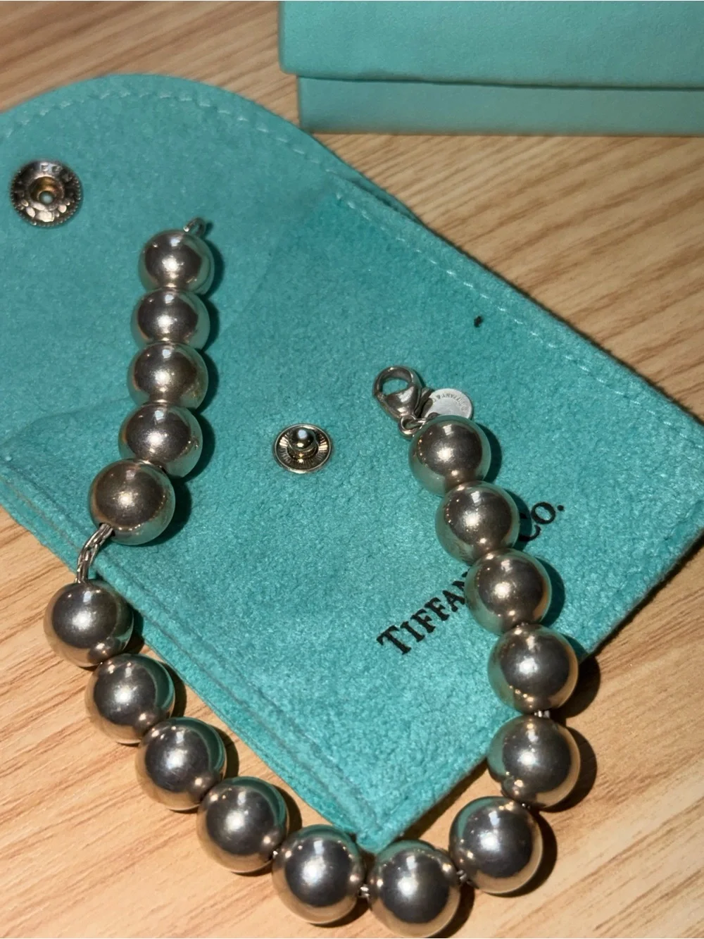 Tiffany & Co. HeadWear Ball Bracelet in Sterling Silver with Tiffany & Co. Pouch - Picture 3 of 4